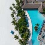 aerial photography of resort