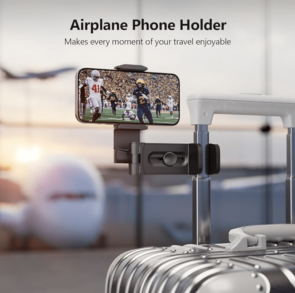 adjustable phone holder mount for airplane travel