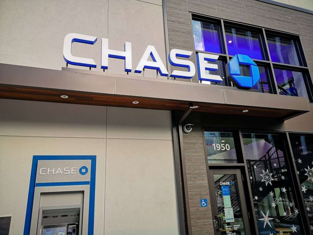 front of a chase bank branch