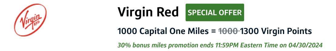 virgin red capital one transfer bonus